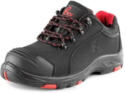 Obuv CXS ROCK APLIT S3, polobotka, černo-červená